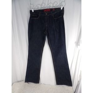 Curvy Soho Womens Blue 5 Pocket Design Denim Bootcut Jeans Size 14 Average